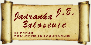 Jadranka Balošević vizit kartica
